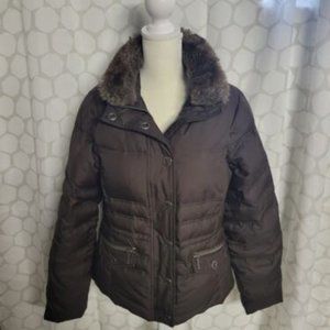 Eddie Bauer Goose Down Puffer Jacket with Fur